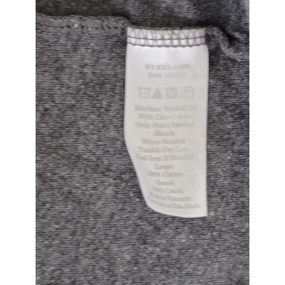 Everlane Crew Neck T Shirt Basic Essential Heather Gray Cotton Mens Size Small - Picture 4 of 6